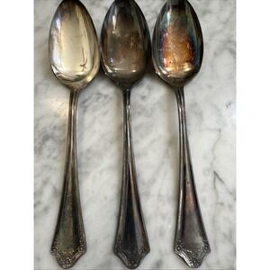 Oneida Community PRIMROSE Silverplate Serving Spoons-Tablespoons  Set Of 3